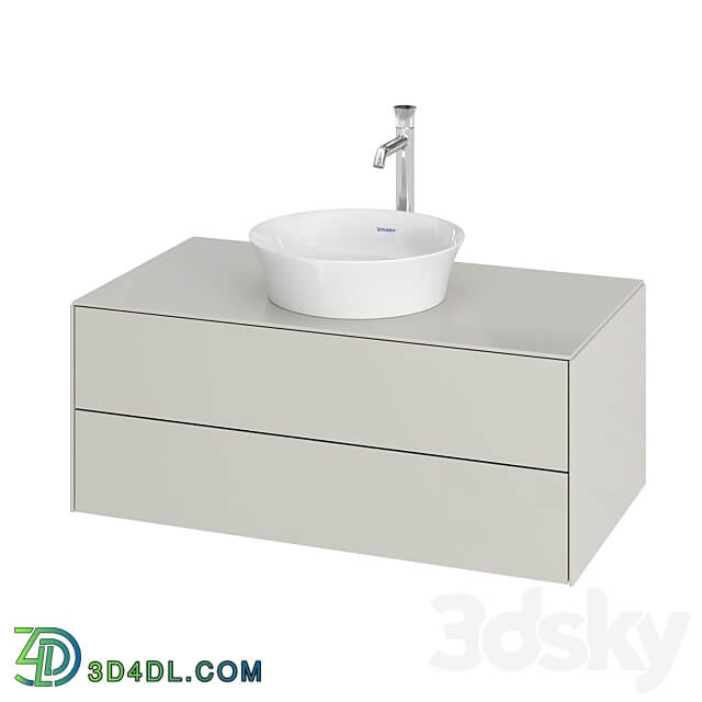 OM Duravit White Tulip Hanging bedside table WT4986 3D Models