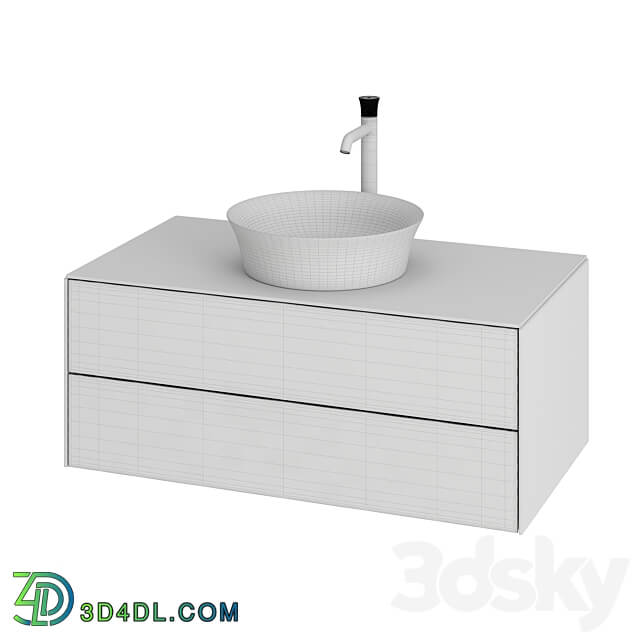 OM Duravit White Tulip Hanging bedside table WT4986 3D Models