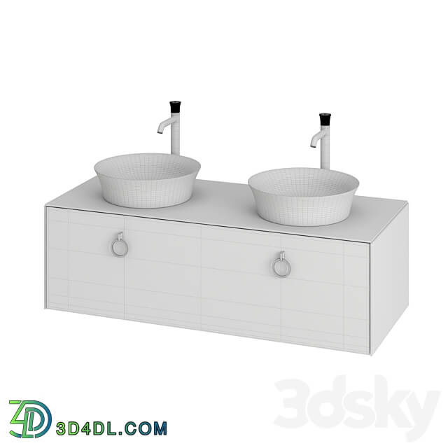 OM Duravit White Tulip Hanging bedside table WT4983 3D Models