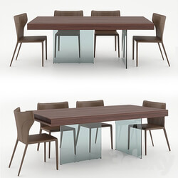 Table and chair collection Dallas Table Chair 3D Models 