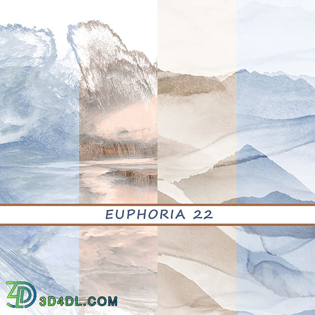 Designer wallpapers EUPHORIA 22 pack 4 3D Models