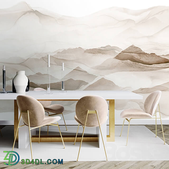 Designer wallpapers EUPHORIA 22 pack 4 3D Models