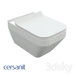 Wall hung toilet CREA SQUARE Clean On Cersanit 3D Models 
