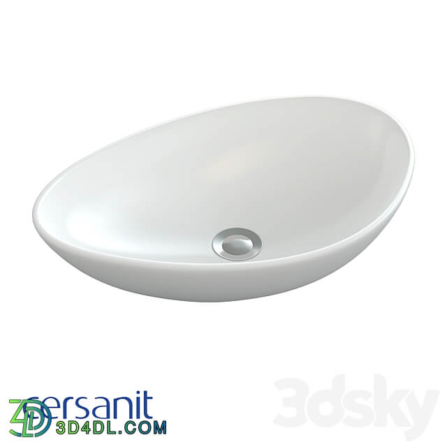 Countertop washbasin MODUO 55 LEAF Cersanit 3D Models