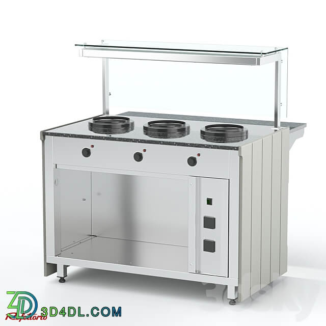 Bain marie for first courses with electric soup bowls 5l RM1 xD Capital 3D Models