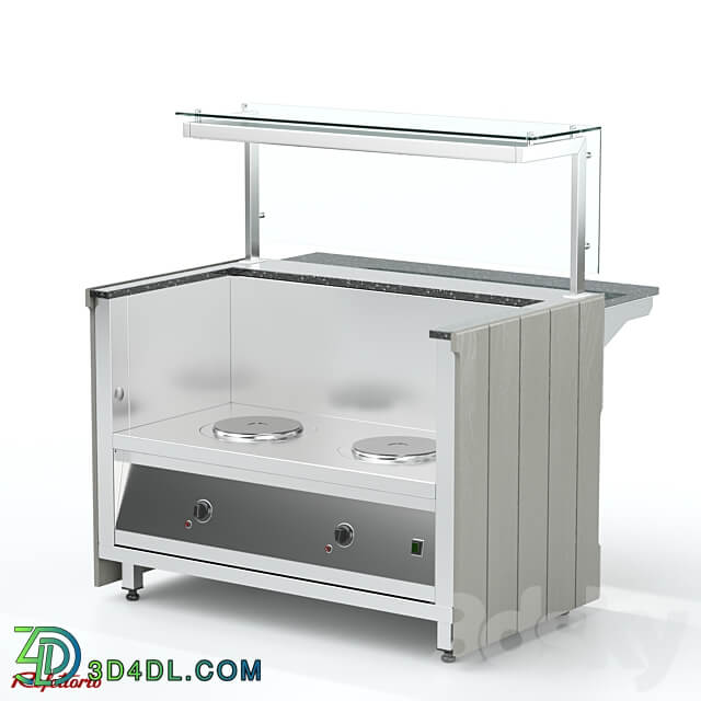 Bain marie for first courses with electric burners RM1 Capital 3D Models