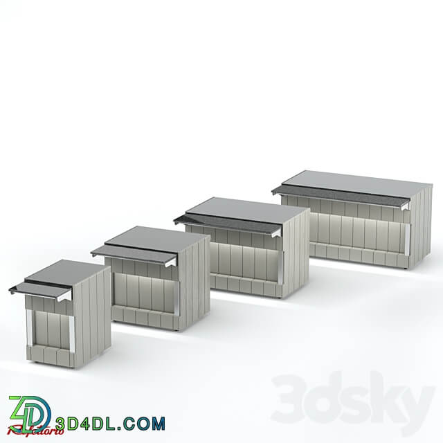 Neutral counter without shelf RN1 xB Capital 3D Models