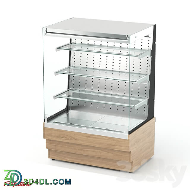 Confectionery refrigerated wall open showcase with three shelves Refettorio RKC2 RO 3D Models