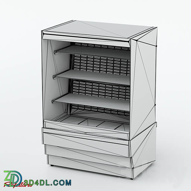 Confectionery refrigerated wall open showcase with three shelves Refettorio RKC2 RO 3D Models