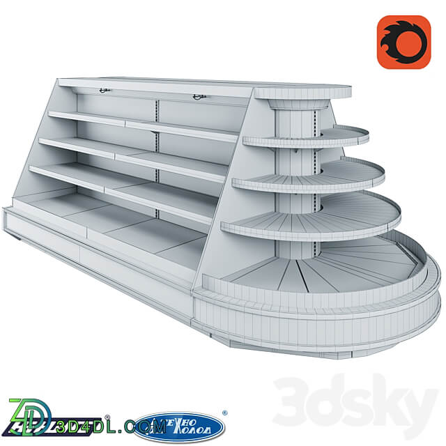 Refrigerated display case Missouri cold diamond island MV 095 deli self M Ostrov 3D Models