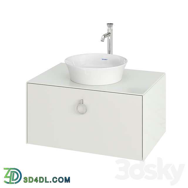 OM Duravit White Tulip Hanging bedside table WT4980 3D Models