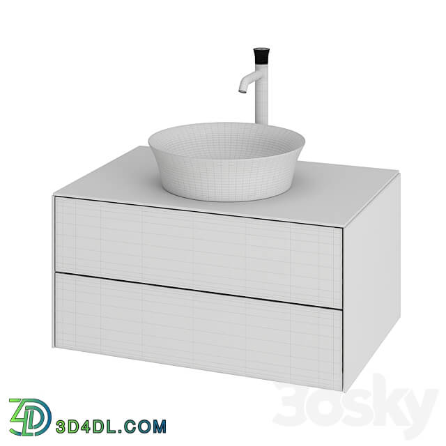 OM Duravit White Tulip Hanging bedside table WT4985 3D Models