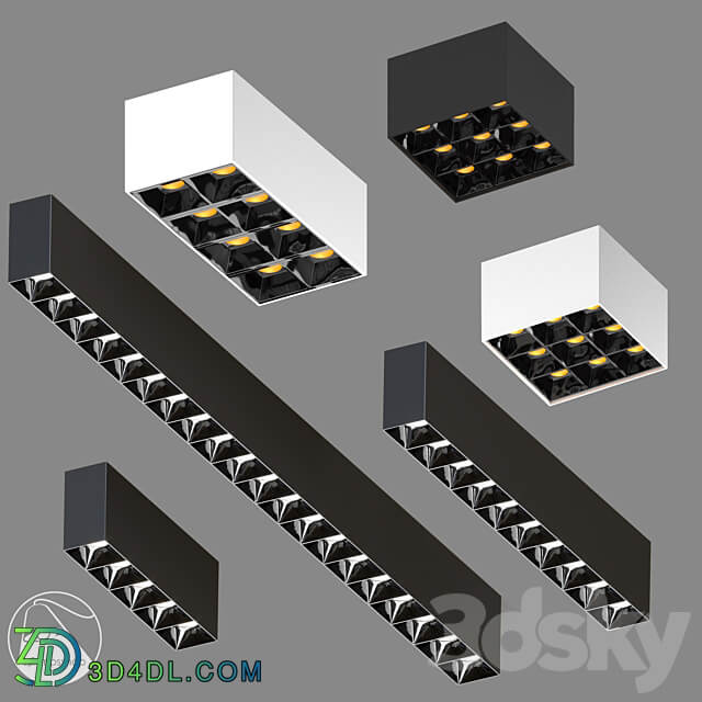 Block Light Smol Spot Q Sm Spot rec Ceiling lamp 3D Models