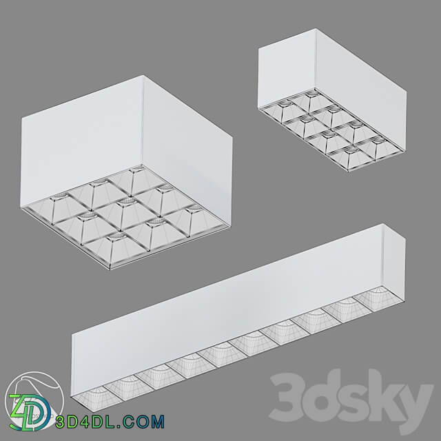 Block Light Smol Spot Q Sm Spot rec Ceiling lamp 3D Models