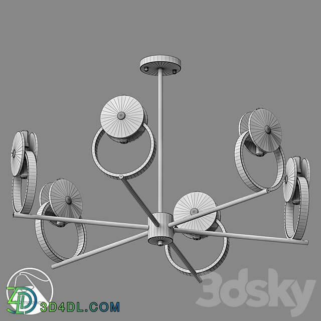 LampsShop.com L1450a Chandelier DeCrist Pendant light 3D Models