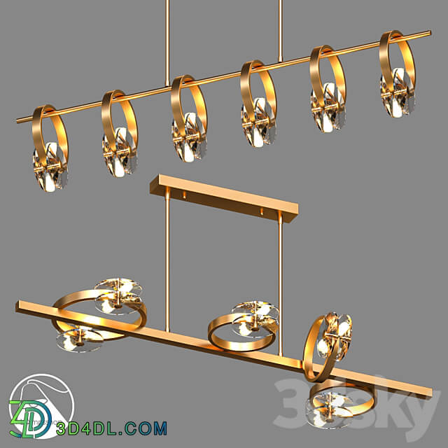 LampsShop.com L1451b Chandelier DeCrist Pendant light 3D Models