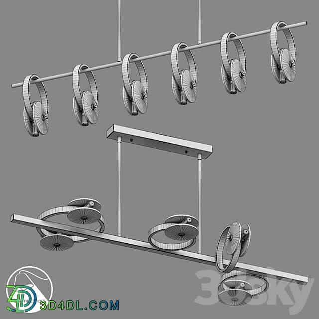 LampsShop.com L1451b Chandelier DeCrist Pendant light 3D Models