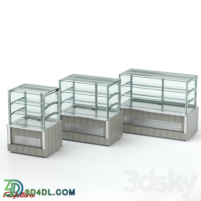 Confectionery refrigerated showcase RC3 Capital 3D Models
