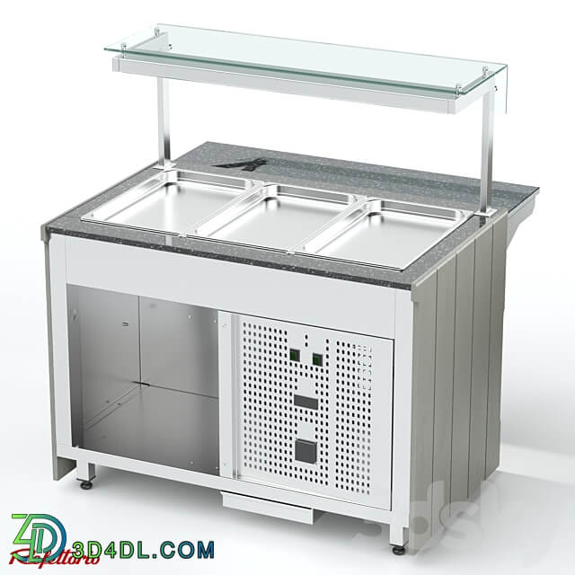 Refrigerated counter RC1 Capital 100 3D Models