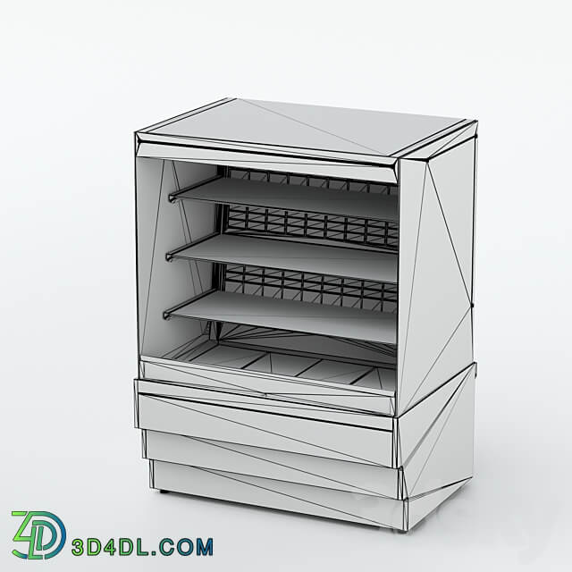 Confectionery refrigerated showcase with open access wall mounted RKC2 POL 3D Models
