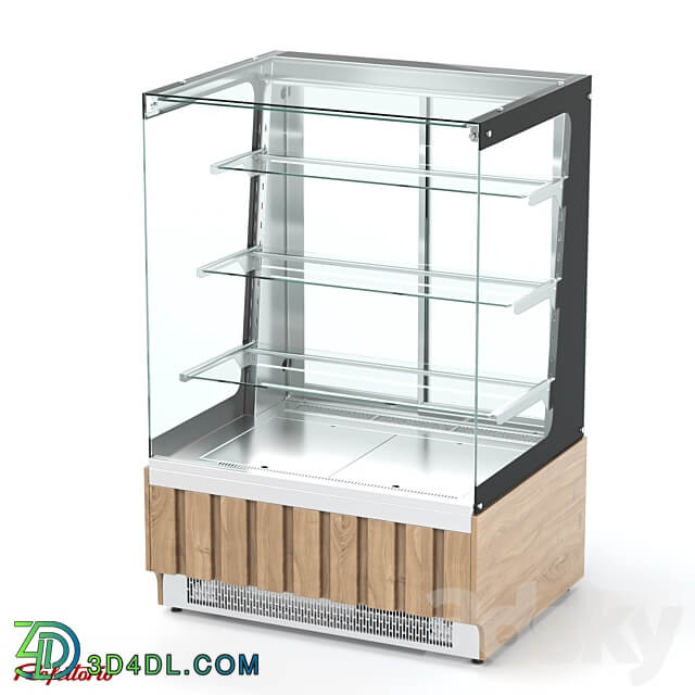 Refrigerated confectionery showcase 3 shelves RKC2 A Crystal 3D Models