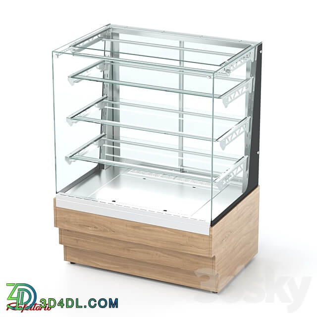 Refrigerated confectionery showcase 3 shelves RKC2 AO Crystal 3D Models