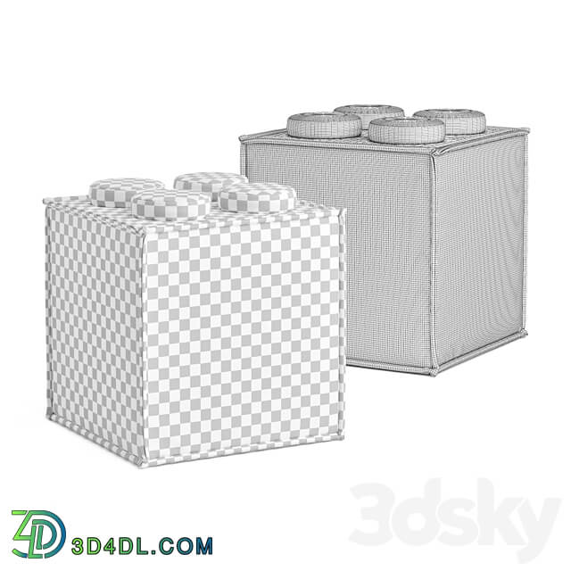 Pouf Cube OM 3D Models