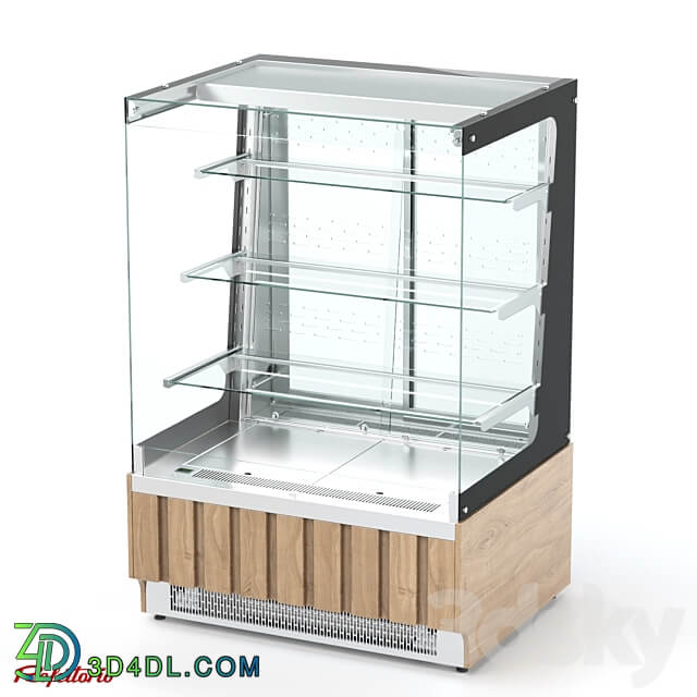 Refrigerated confectionery showcase 3 shelves RKC2 AO Crystal 3D Models
