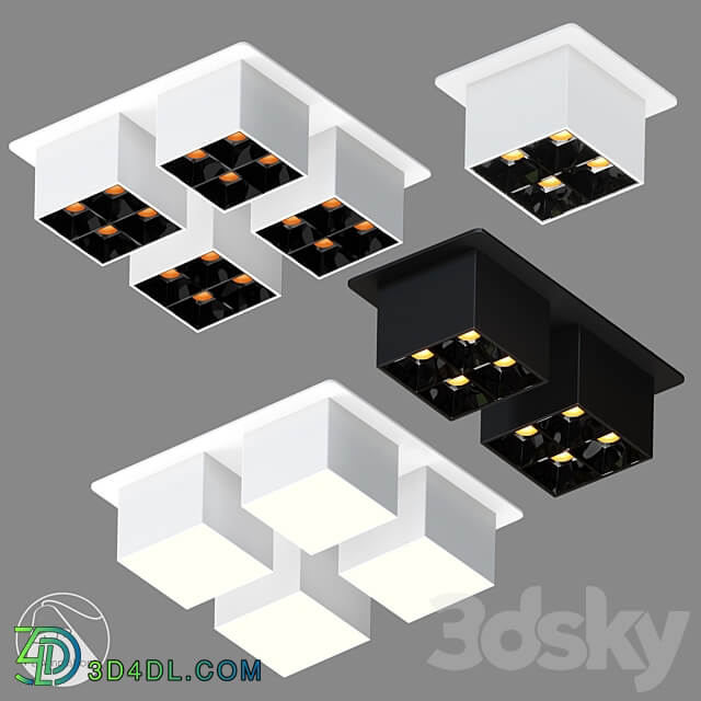 Block Light Quad 3D Models