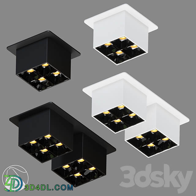 Block Light Quad 3D Models