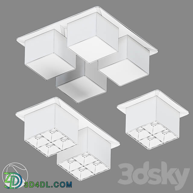 Block Light Quad 3D Models