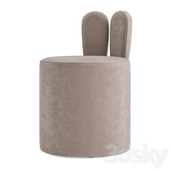 Pouffe Rabbit OM Table Chair 3D Models 