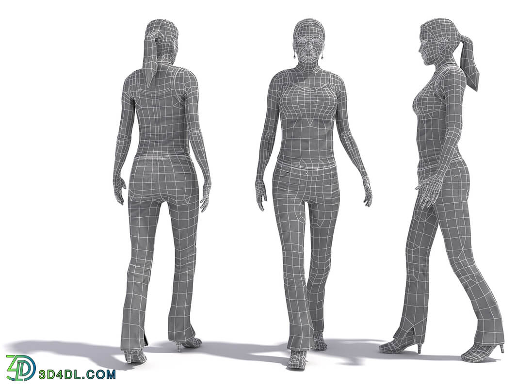 3D People Vol01 Female 02 Pose a