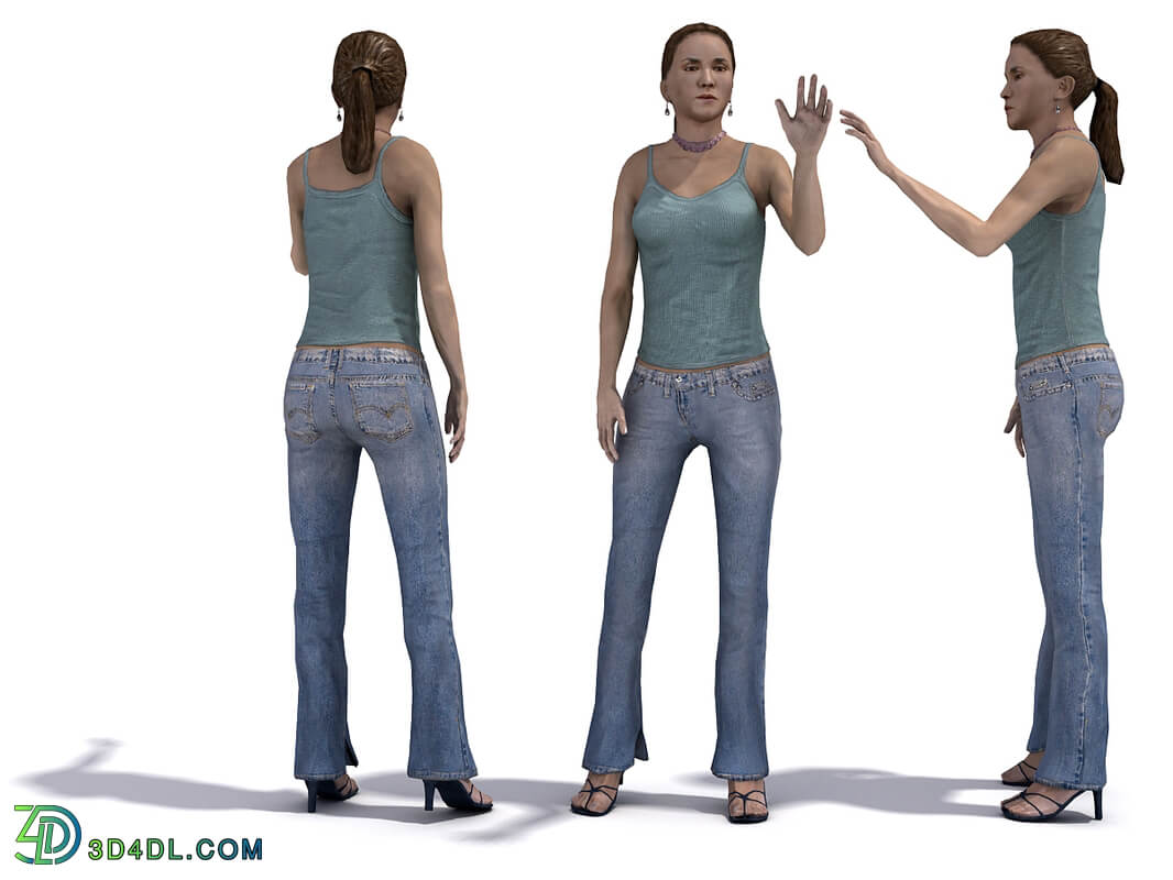 3D People Vol01 Female 02 Pose b