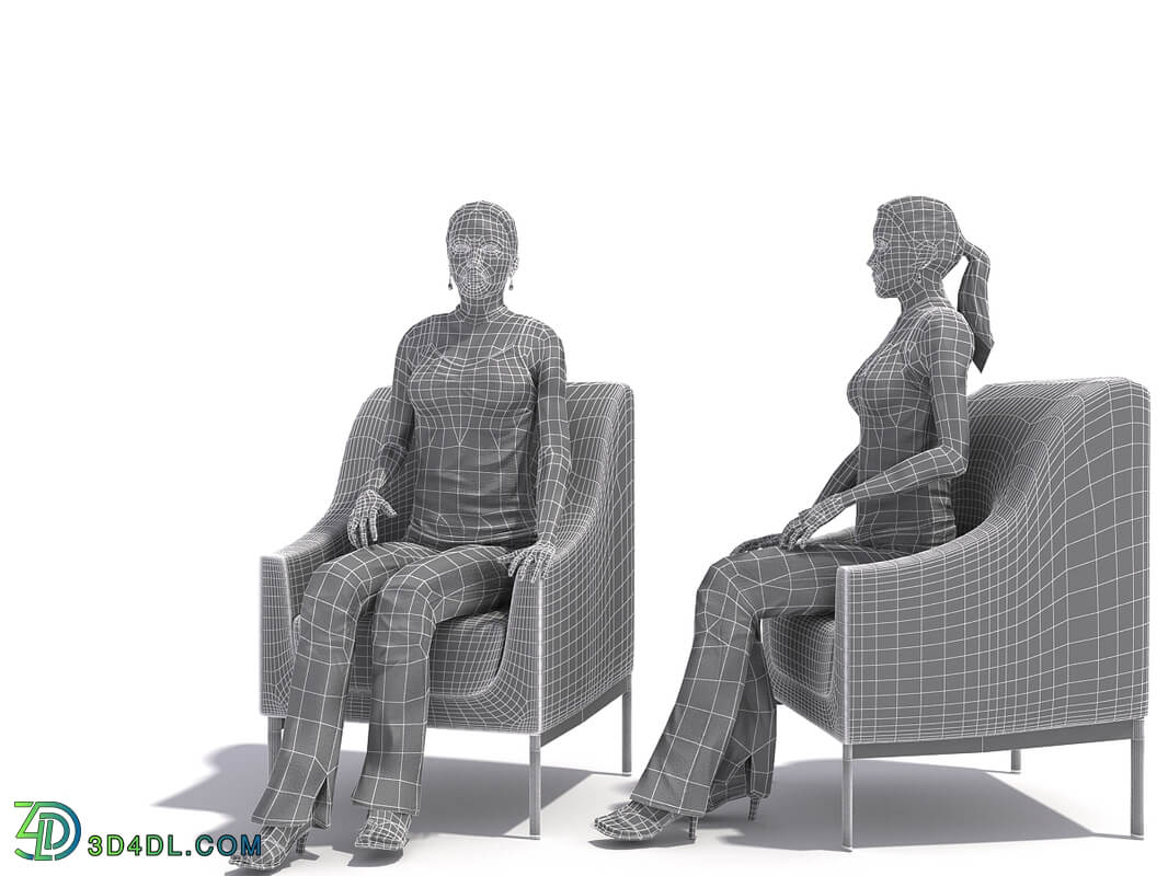 3D People Vol01 Female 02 Pose c