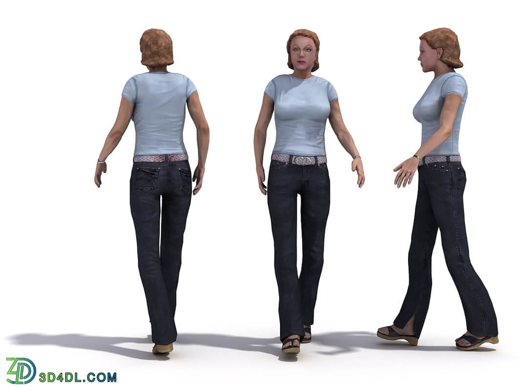 3D People Vol01 Female 03 Pose b