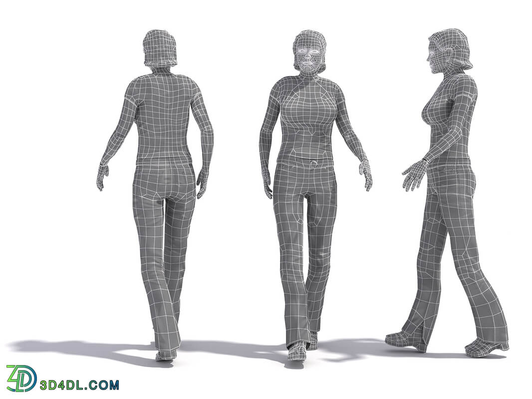 3D People Vol01 Female 03 Pose b