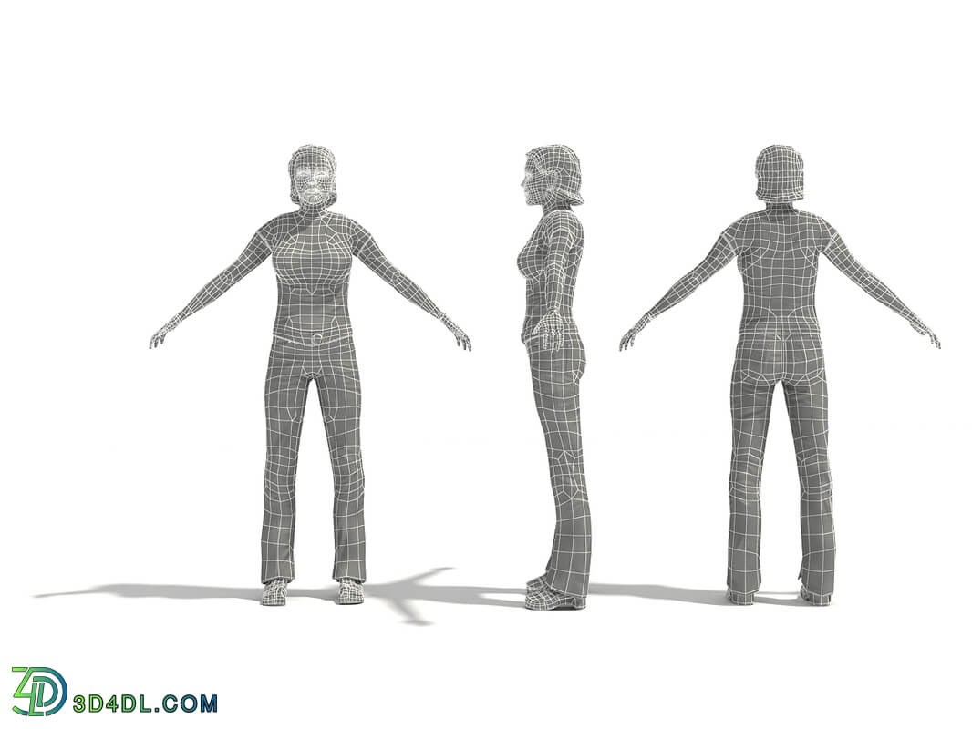 3D People Vol01 Female 03 Pose t