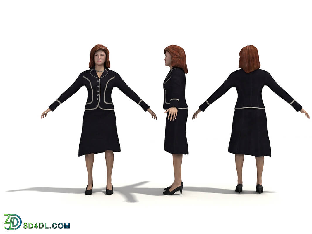 3D People Vol01 Female 05 Pose t