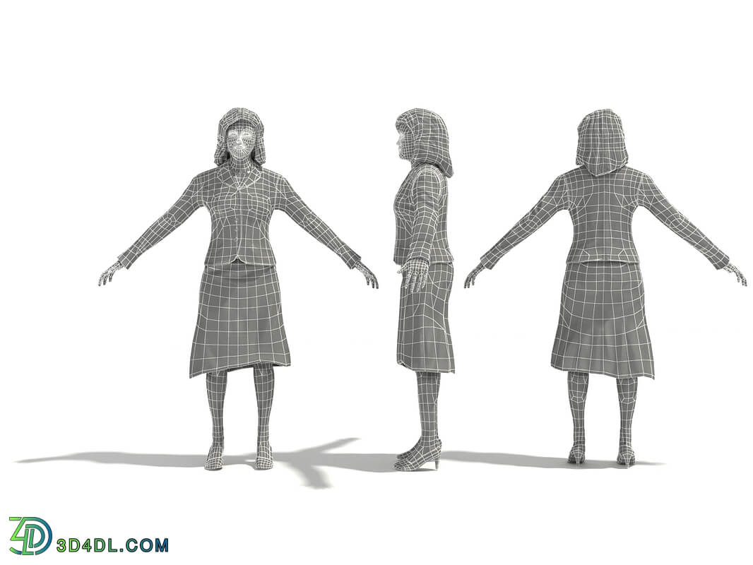 3D People Vol01 Female 05 Pose t