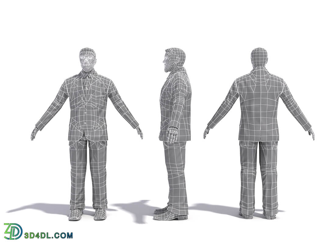 3D People Vol01 Male 01 Pose t