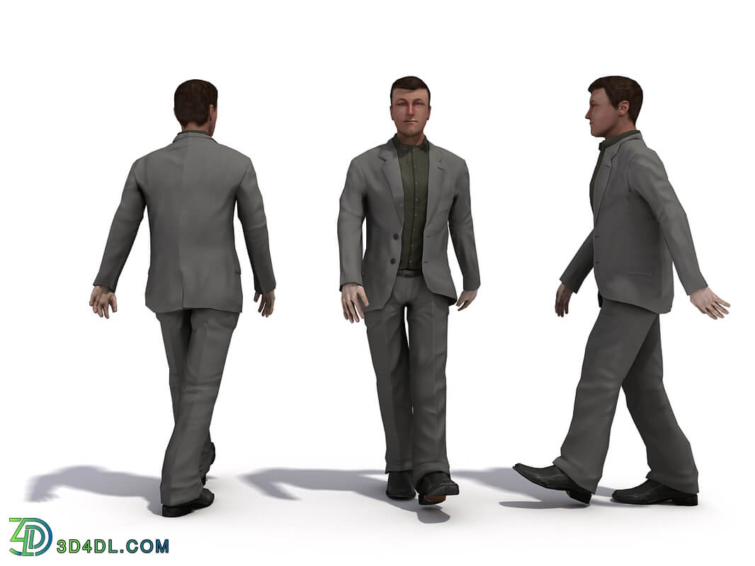 3D People Vol01 Male 02 Pose a