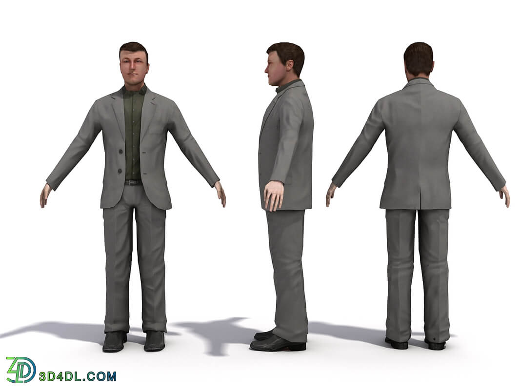 3D People Vol01 Male 02 Pose t