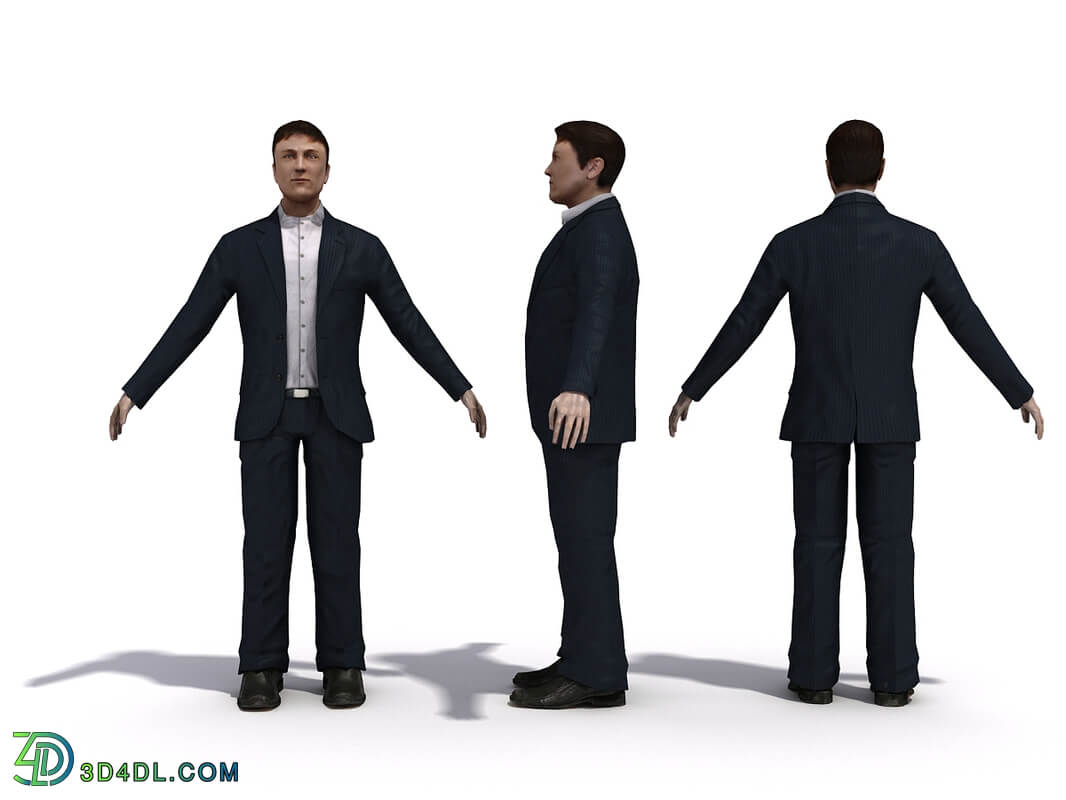 3D People Vol01 Male 03 Pose t