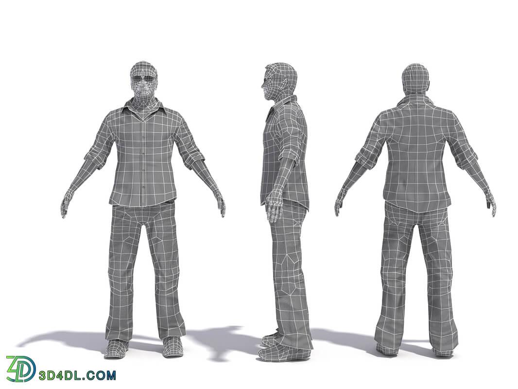 3D People Vol01 Male 04 Pose t