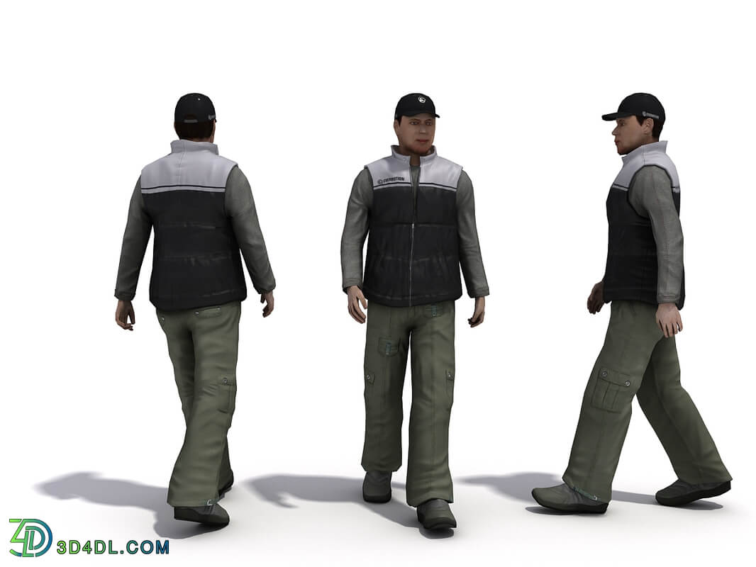 3D People Vol01 Male 05 Pose a