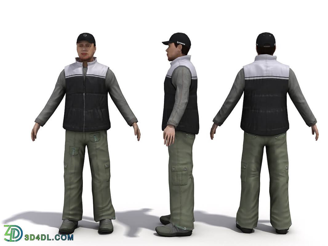 3D People Vol01 Male 05 Pose t