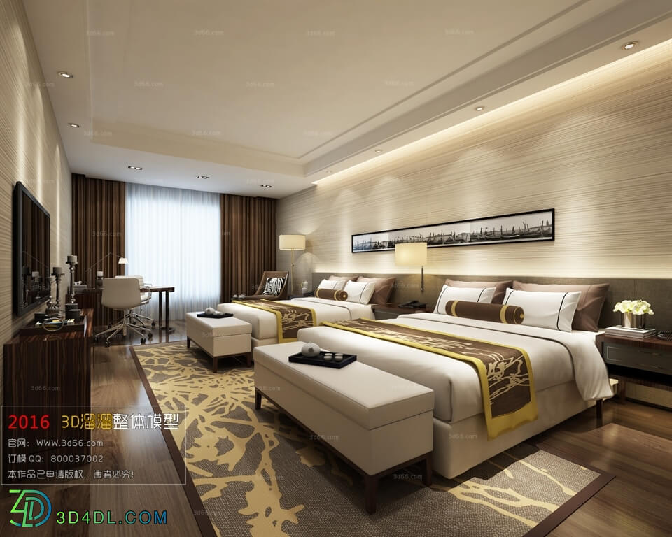 3D66 2016 Modern Style Bedroom Hotel 1788 A004