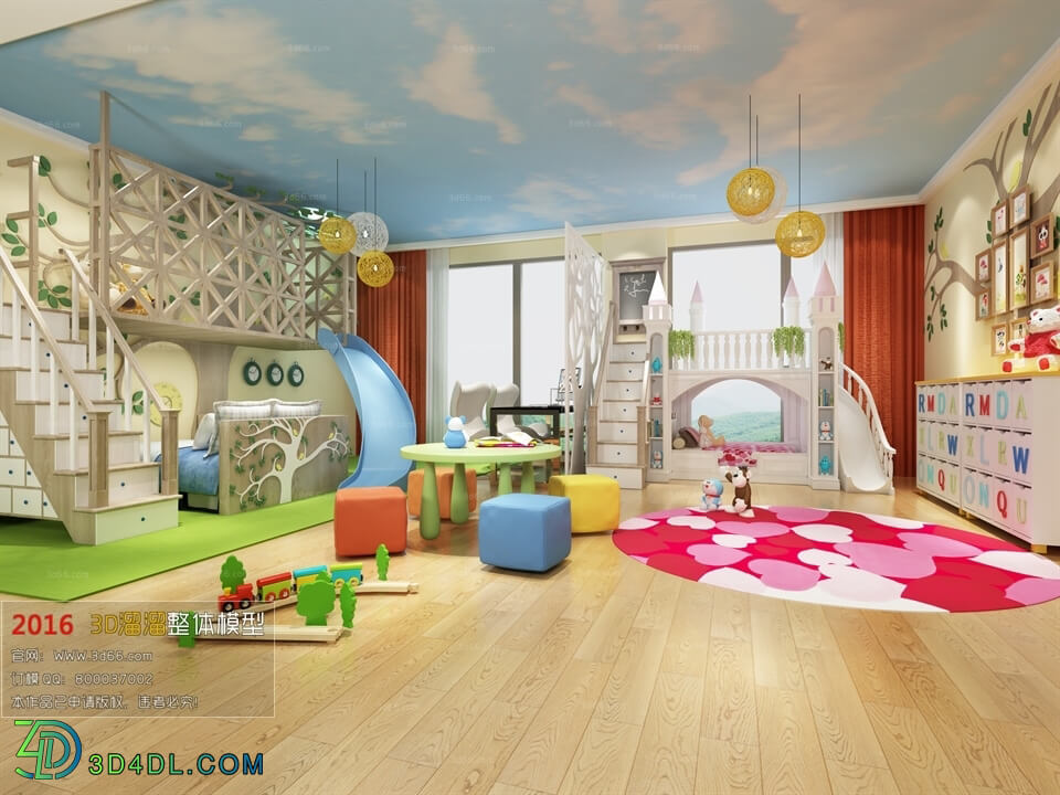 3D66 2016 Modern Style Kindergarten 2003 A008