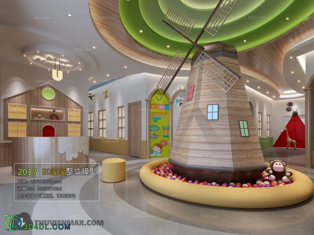 3D66 2017 Modern Style Childrens Play Area 3783 007